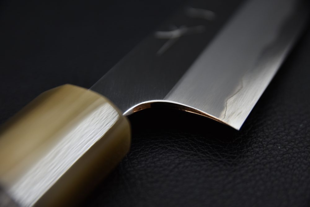 Hitohira Togashi Shirogami #1 Stainless Clad Sujihiki 240mm Ziricote