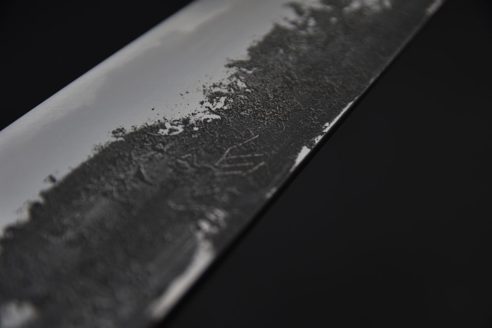 Mazaki Hamono Shirogami #2 Kuro Nashiji Gyuto 240mm Ébène