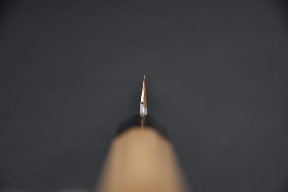 Hitohira Kikuchiyo Kyuzo Shirogami #2 Migaki Petty 150mm Cerisier