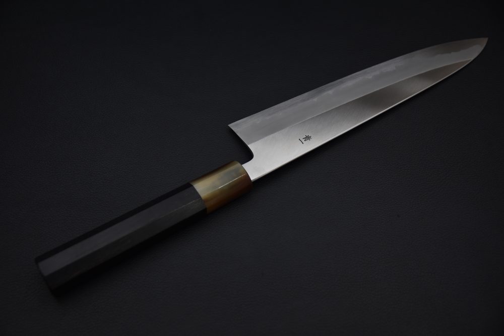 Hitohira Tanaka Kyuzo Aogami #1 Stainless Clad Gyuto 240mm Taihei Ebony