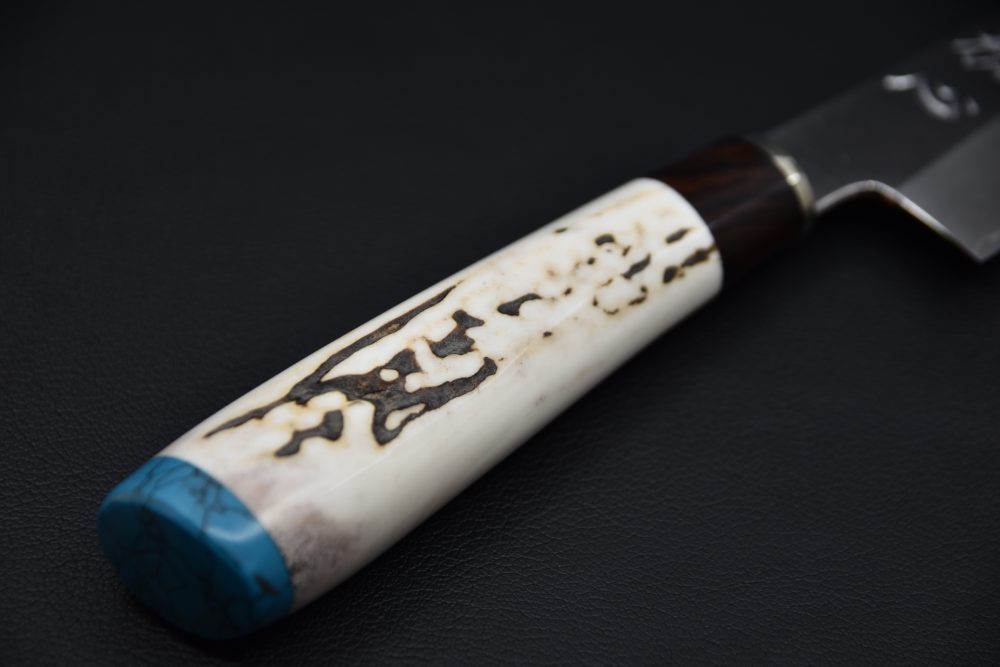 Nakagawa Uchi Hamono Ginsan Migaki Gyuto 170mm Stag Horn