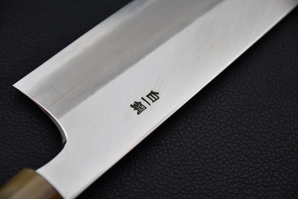 Hitohira Togashi Shirogami #1 Stainless Clad Kiritsuke Gyuto 240mm Taihei Ebony