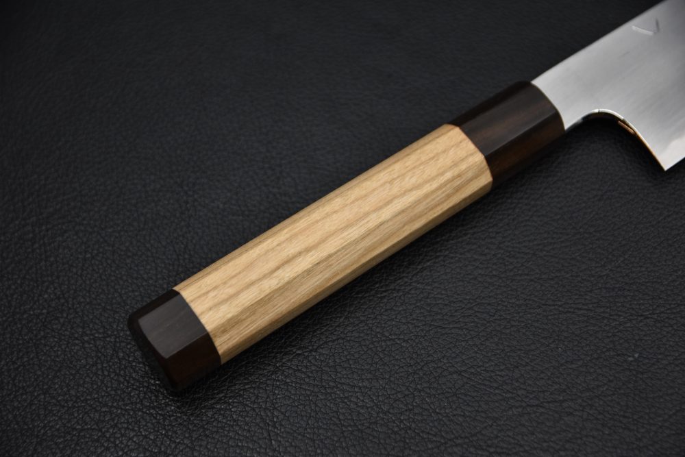 Hitohira Gorobei Rikichi Aogami #2 Kasumi Gyuto 210mm Cerisier