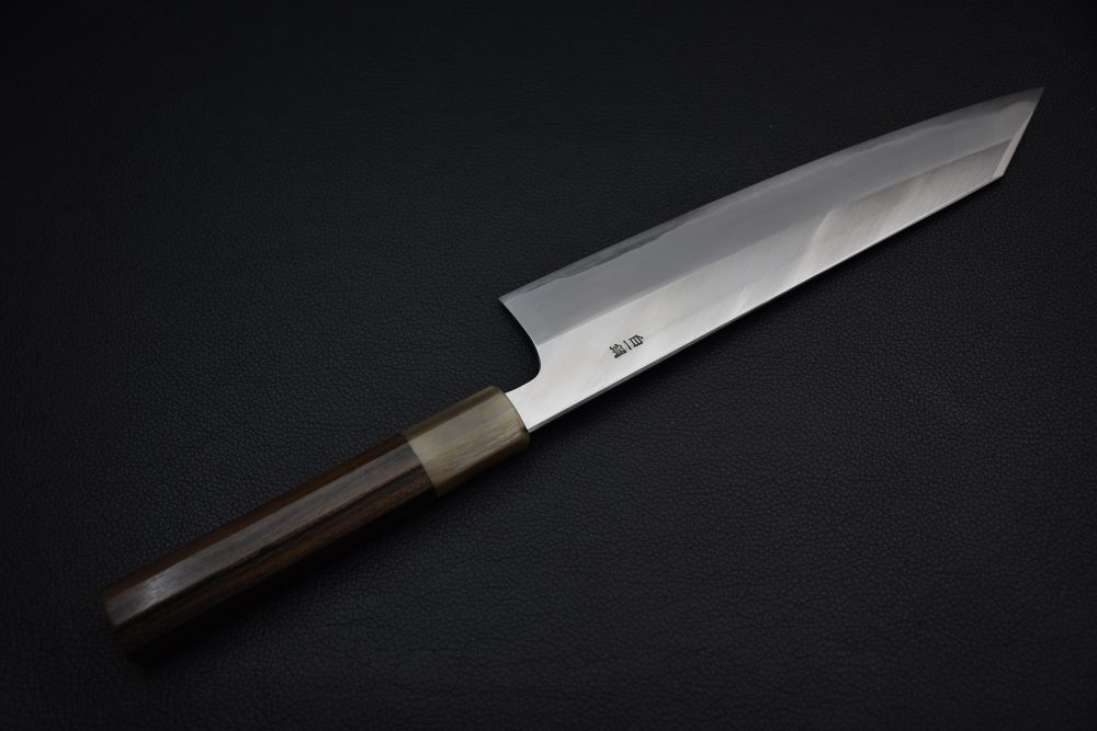 Hitohira Togashi Shirogami #1 Stainless Clad Kiritsuke Gyuto 240mm Ziricote
