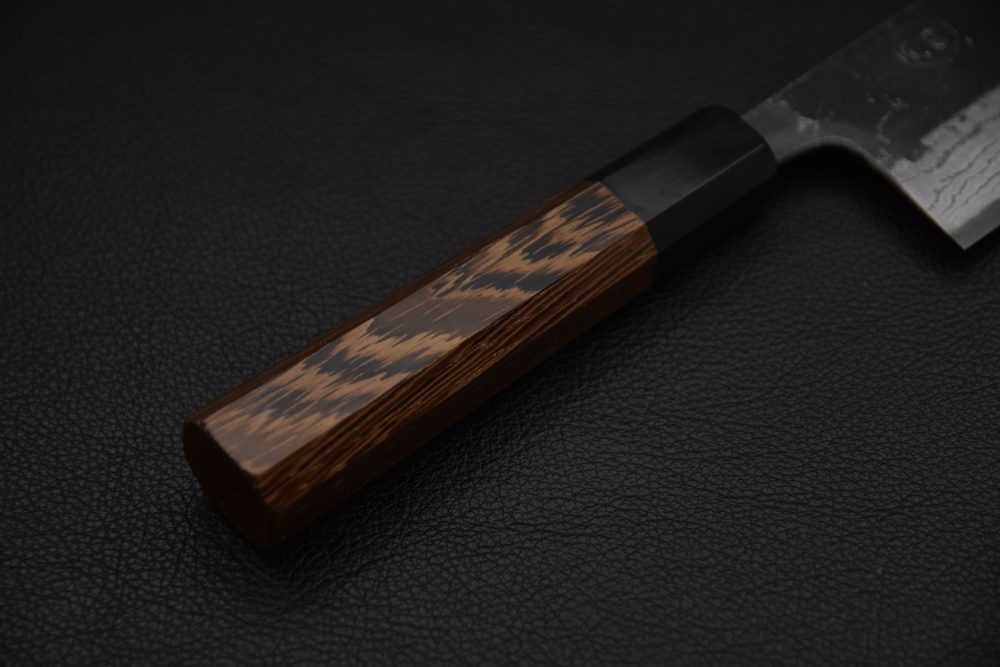 Hatsukokoro Kumokage Aogami #2 Damascus Kurouchi Nakiri 165mm Tagayasan