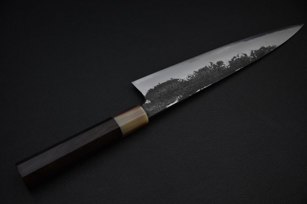 Mazaki Hamono Shirogami #2 Kuro Nashiji Gyuto 240mm Ébène