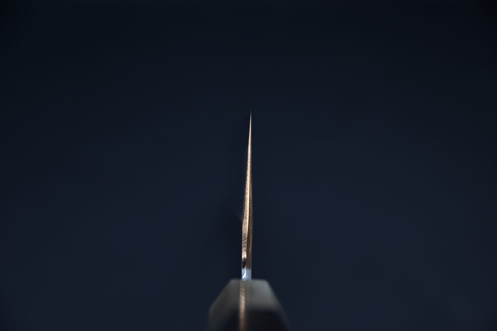 Hitohira Tanaka Kyuzo Aogami #1 Migaki Gyuto 240mm Ébène de Taihei (Extra Height)