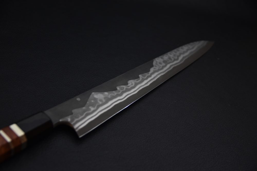 Nigara Hamono Troll killer Aogami #2 Damascus Yanagiba 300 Karin