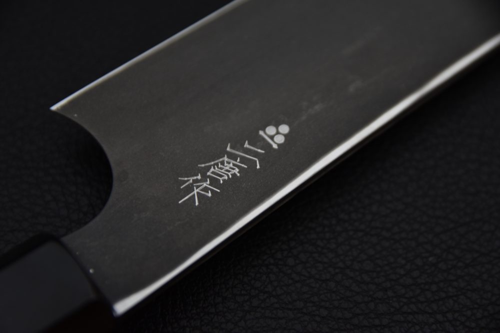 Nigara Hamono Anmon Ginsan Yanagiba 240mm Kurozome Ebony