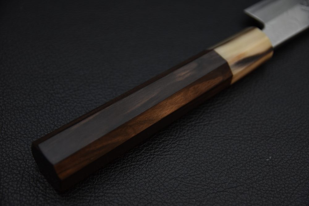 Hitohira Tanaka Manzo Aogami #1 Damascus Left-Handed Yanagiba 300mm Ebony