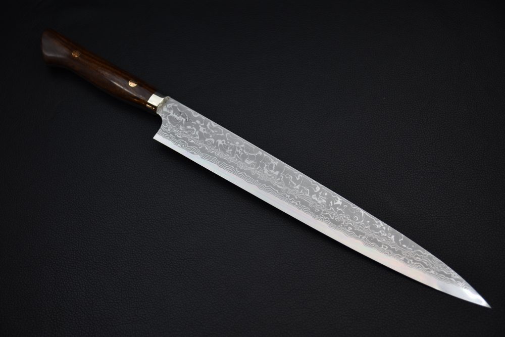 Yoshihiro Yauji Aogami #2 Damascus Yanagiba 300mm Ironwood