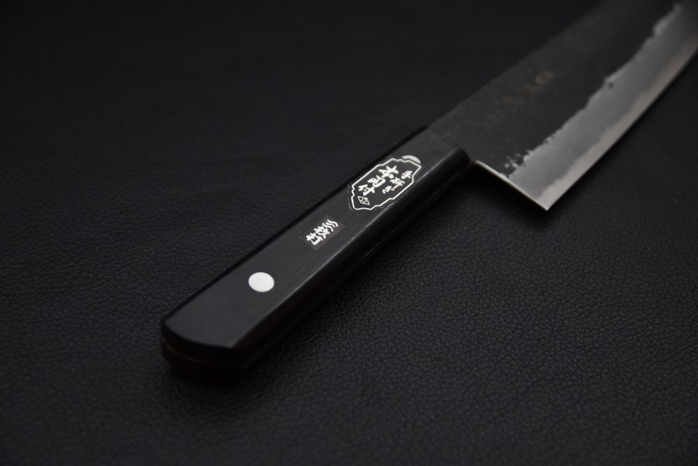 Morihei Hisamoto Kurouchi Shirogami #1 Gyuto 210mm Pakka