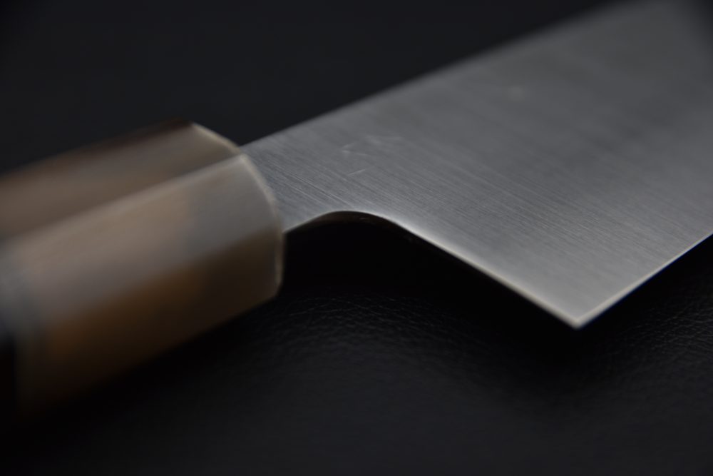 Hitohira AH Shirogami #2 Santoku 165mm Ébène