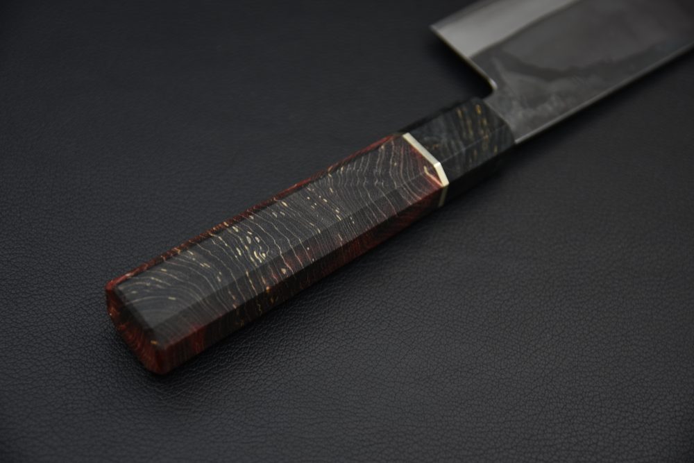 Yoshida Hamono HAP 40 Nakiri 165mm Kurouchi Loupe D'érable (Noir)