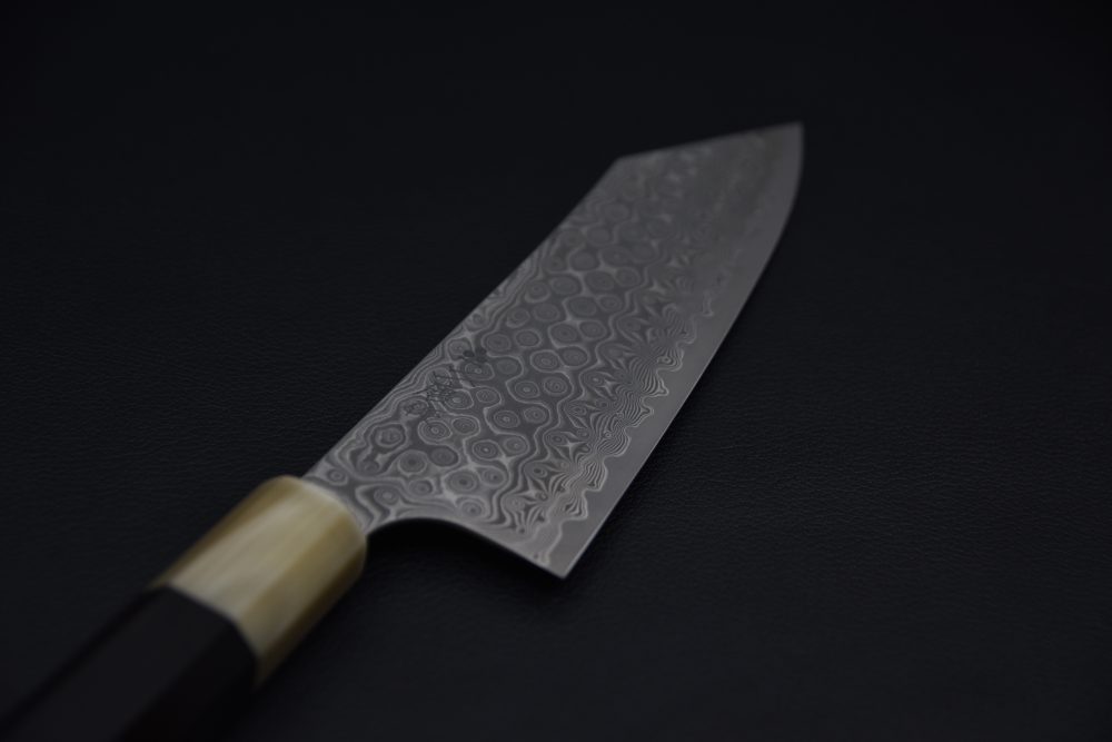 Nigara Hamono SG2 Anmon Damascus Bunka 180mm Ébène
