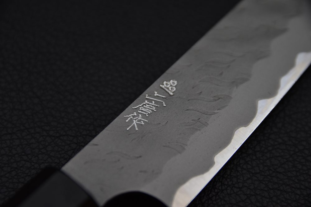 Nigara Hamono Aogami Super Migaki Tsuchime Kiritsuke Petty 120mm Tagayasan