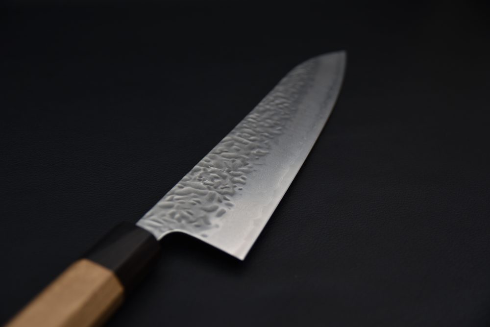 Hitohira Futana Stainless Tsuchime Damascus Gyuto 240mm Cerisier