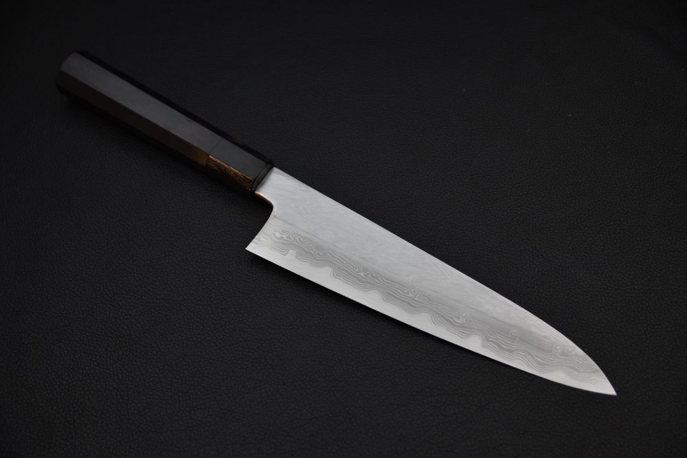 Nakagawa Satoshi Aogami #1 Damascus Gyuto 210mm Ébène
