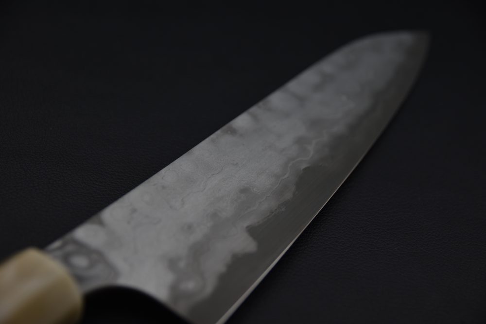 Nigara Hamono Aogami #2 Damascus 240mm Gyuto Ébène #4