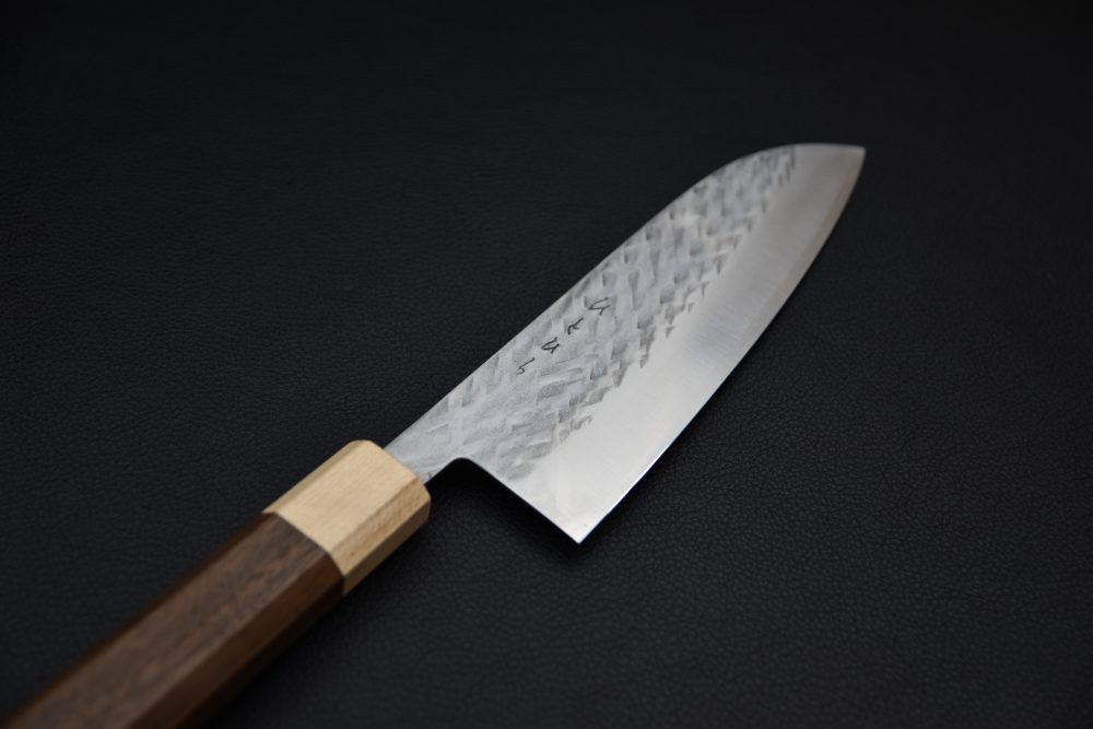 Hitohira TD SLD Tsuchime Santoku 165mm Walnut