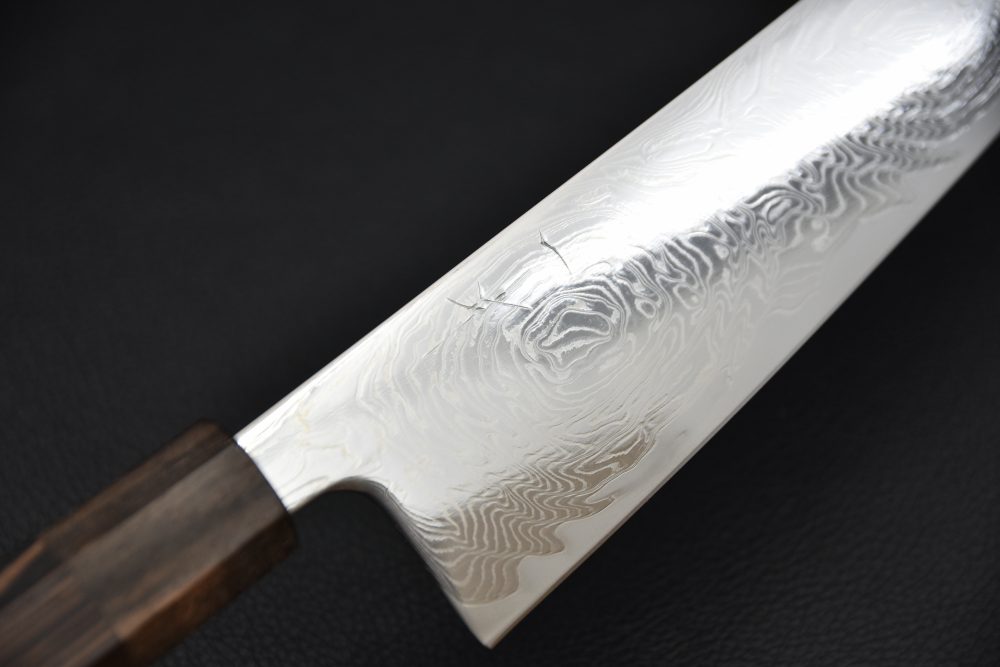 Hitohira Futana Nickel Damascus Gyuto 210mm Tagayasan