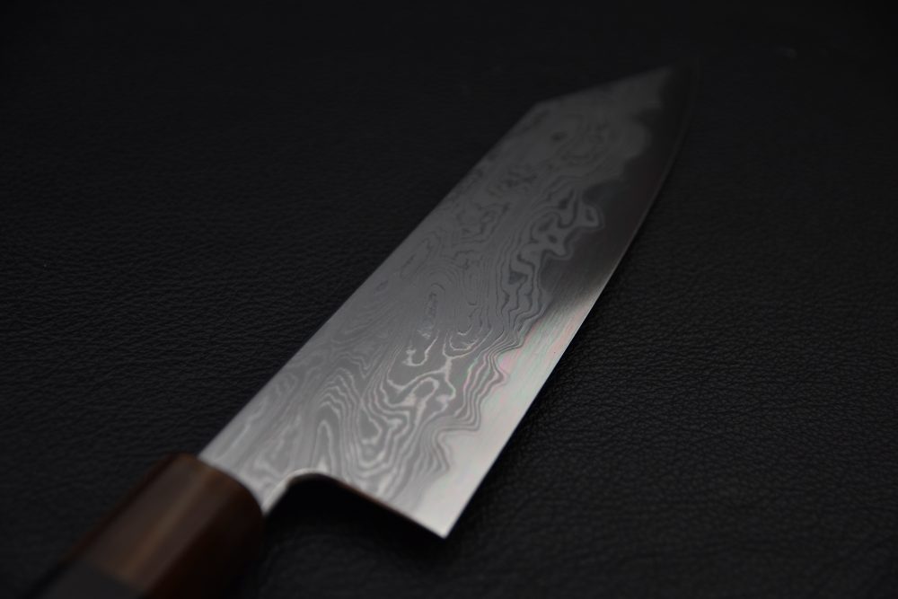 Nakagawa Uchihamono Aogami #1 Suminagashi Bunka 180mm Ébène