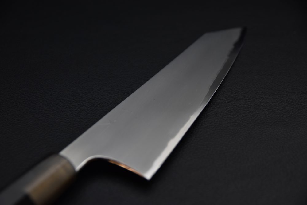 Hitohira Togashi Shirogami #1 Stainless Clad Kasumi Kiritsuke Gyuto 240mm Ebony