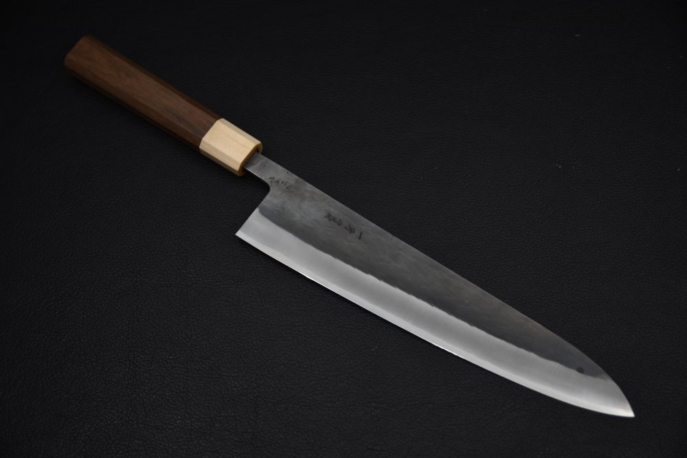 Hitohira TD Aogami #2 Stainless Clad Kurouchi Gyuto 240mm Walnut