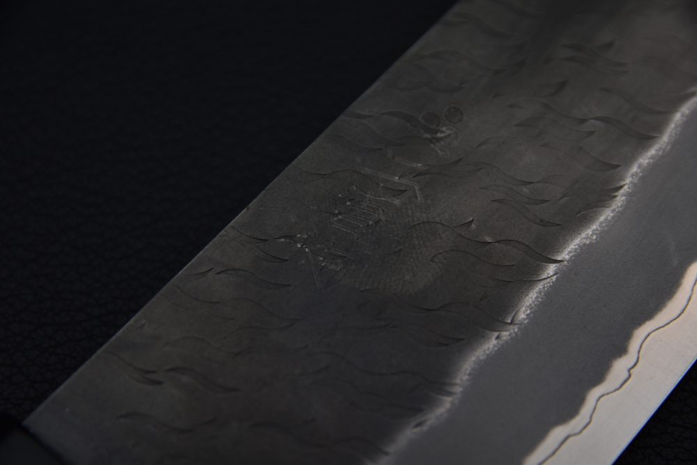 Nigara Hamono Aogami Super Migaki Tsuchime Nakiri Kiritsuke 180mm Tagayasan