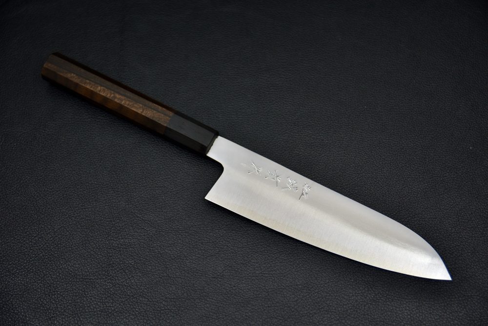 Shigeki Tanaka Santoku 180mm Migaki Aogami #2 Ziricote