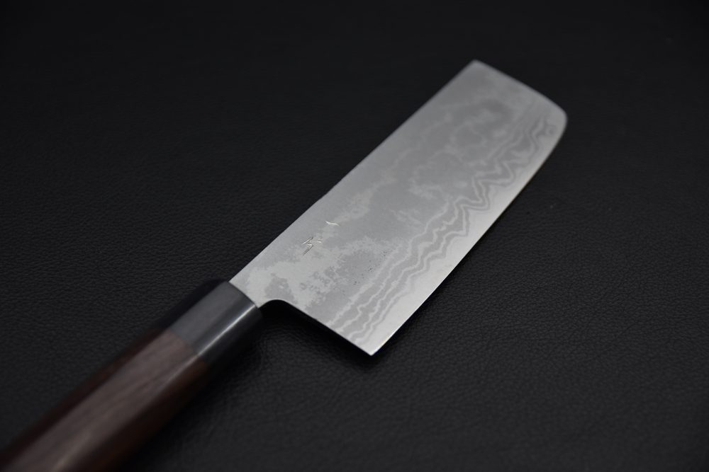 Hitohira GR Aogami #2 Damascus Nakiri 165mm Bois de Rose