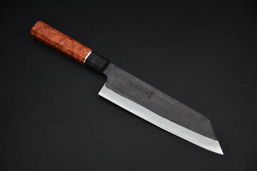 Yoshida Hamono HAP 40 Bunka 190mm Kurouchi Maple Burl (Red)