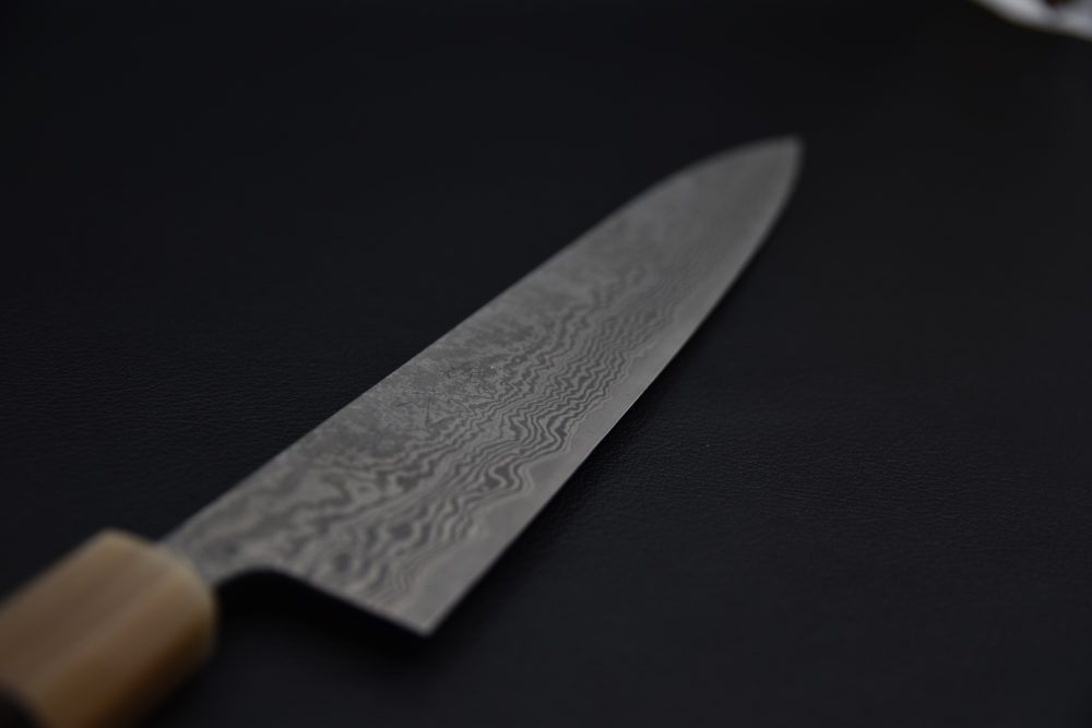 Shiro Kamo SG2 Kurozome Damascus Sujihiki 240mm Ébène