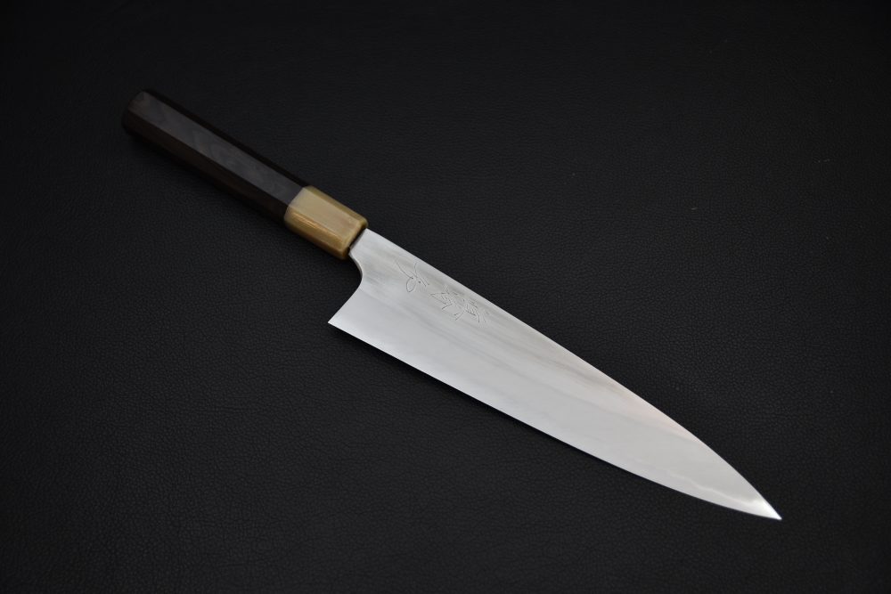 Mazaki Hamono Shirogami #2 Migaki Gyuto 210mm Ebony