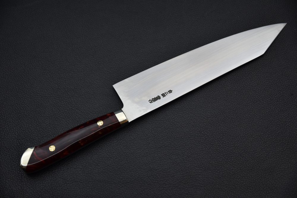 Togashi Hamono Mizu Honyaki Kiritsuke Gyuto 210mm Fire red