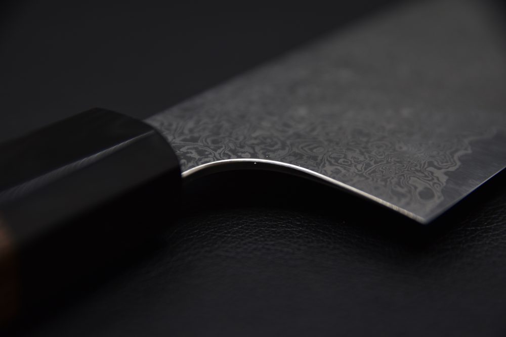 Hatsukokoro Ginyo Ginsan Tsuchime Damascus Nakiri 170mm Wenge