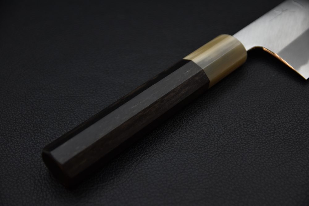 Hitohira Tanaka Kyuzo Aogami #1 Migaki Gyuto 240mm Ébène de Taihei (Extra Height)