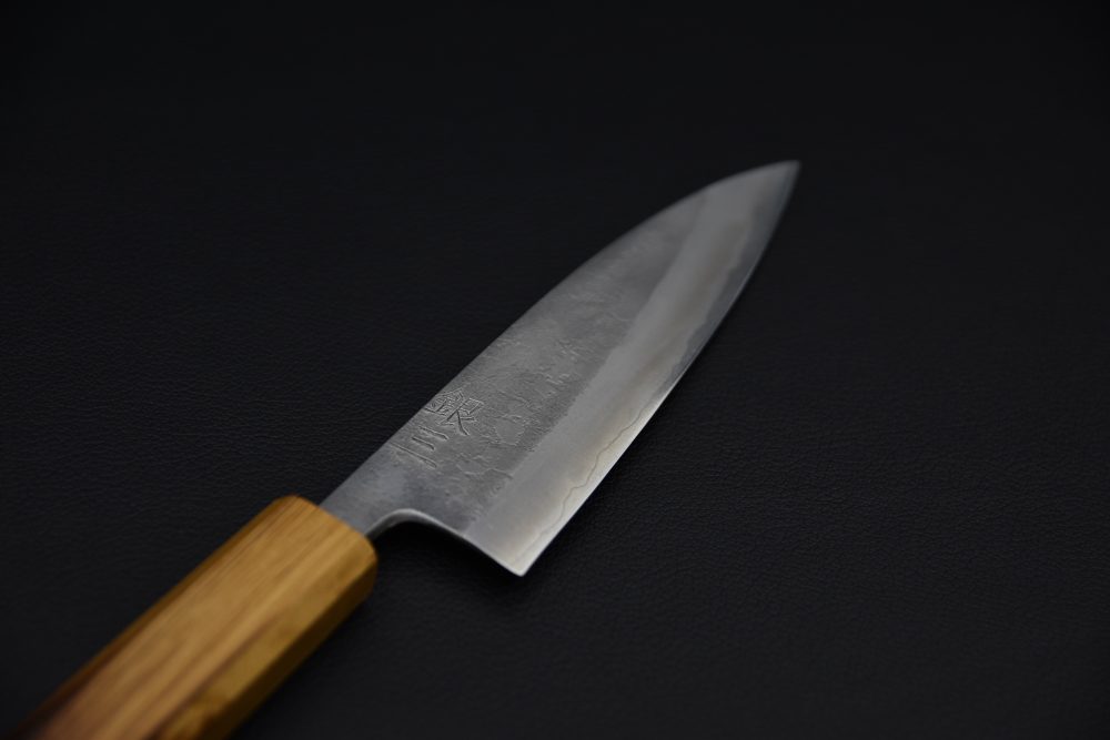 Motokyuuichi Ginsan Nashiji Petty 135mm burnt oak