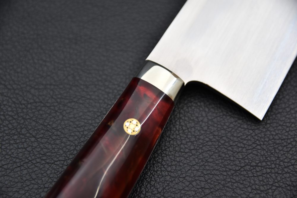 Togashi Hamono Mizu Honyaki Kiritsuke Gyuto 210mm Fire red