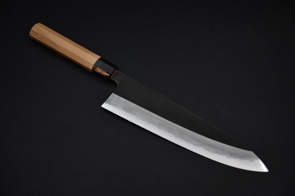 Hitohira Tanaka Kyuzo Aogami #1 Kurouchi Gyuto 240mm Yakusugi (Extra Haut)