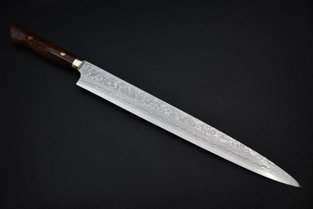 Yoshihiro Yauji Aogami #2 Damascus Yanagiba 330mm Ironwood
