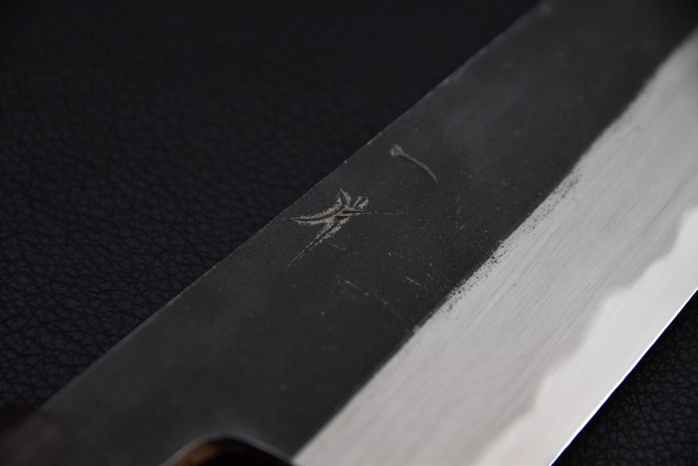 Hitohira Togashi Shirogami #2 Kurouchi Kiritsuke Gyuto 210mm Tagayasan