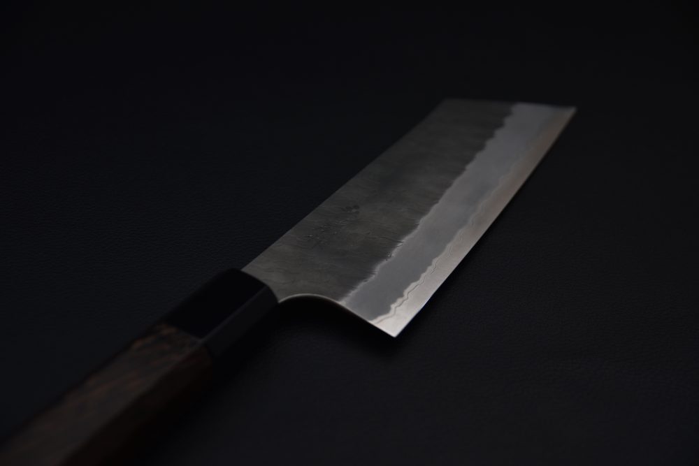 Nigara Hamono Aogami Super Migaki Tsuchime Bunka Plat 180mm Tagayasan