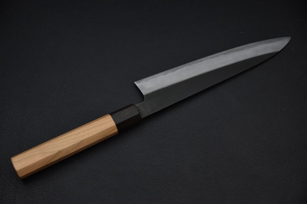 Hitohira Kikuchiyo Kyuzo Shirogami #2 Kurouchi Gyuto 210mm Cerisier