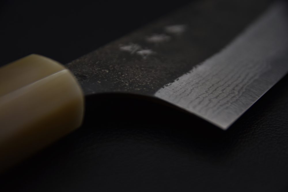 Yoshimi Kato Aogami Super Kurouchi Damascus Bunka 180mm Ébène