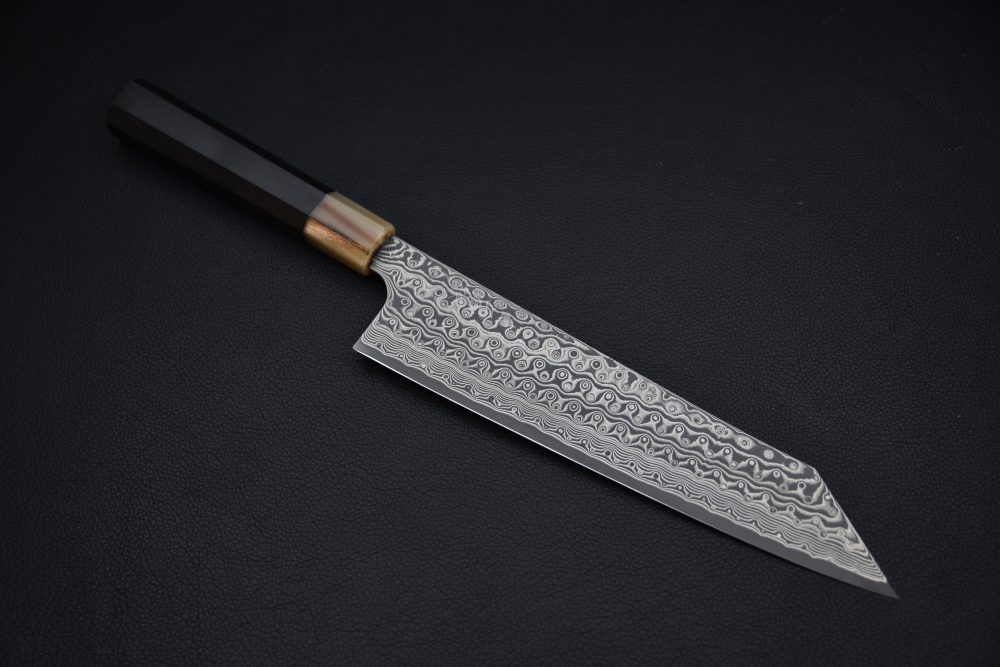 Nigara Hamono SG2 Anmon Damascus Kiritsuke Gyuto 240mm Ebony