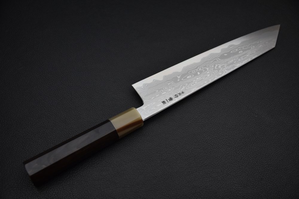 Nakagawa Uchihamono Aogami #1 Suminagashi Kiritsuke Gyuto 240mm Ébène