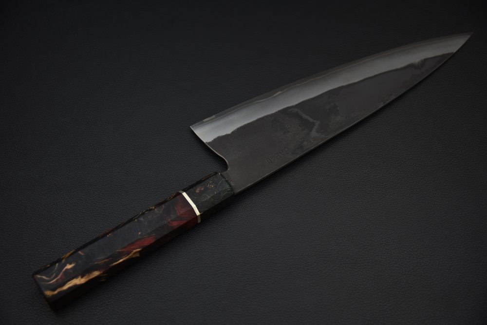 Yoshida Hamono HAP 40 Gyuto 240mm Kurouchi Loupe D'érable (Noir)