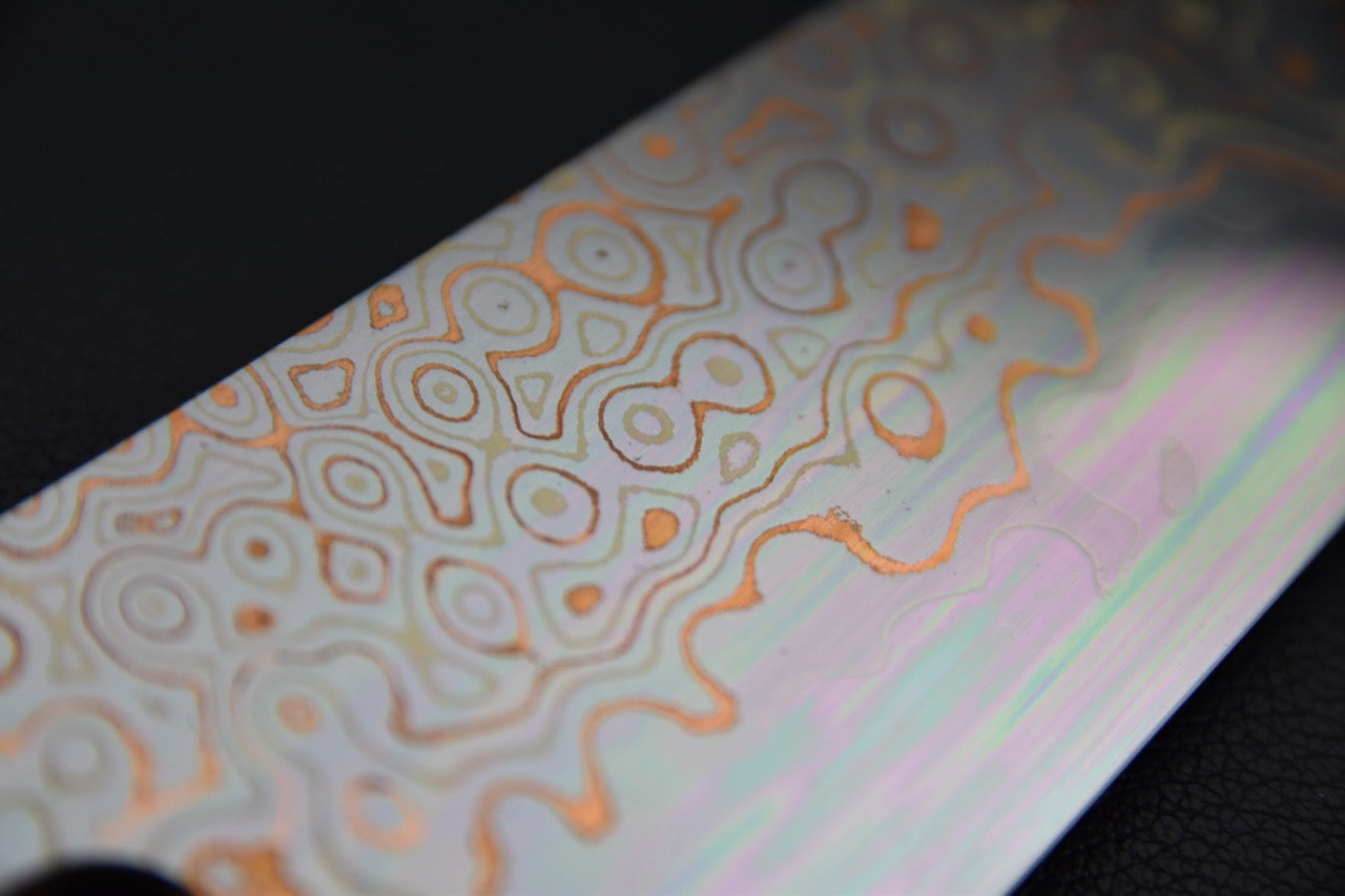 Nigara Hamono Aogami #2 Rainbow Damascus Gyuto 210mm Myojin