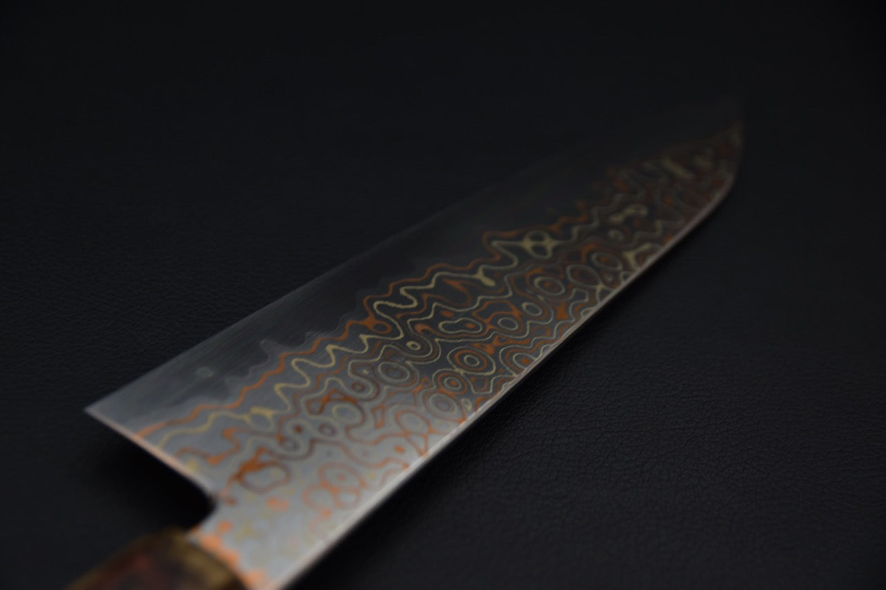 Nigara Hamono Aogami #2 Rainbow Damascus Gyuto 210mm Myojin